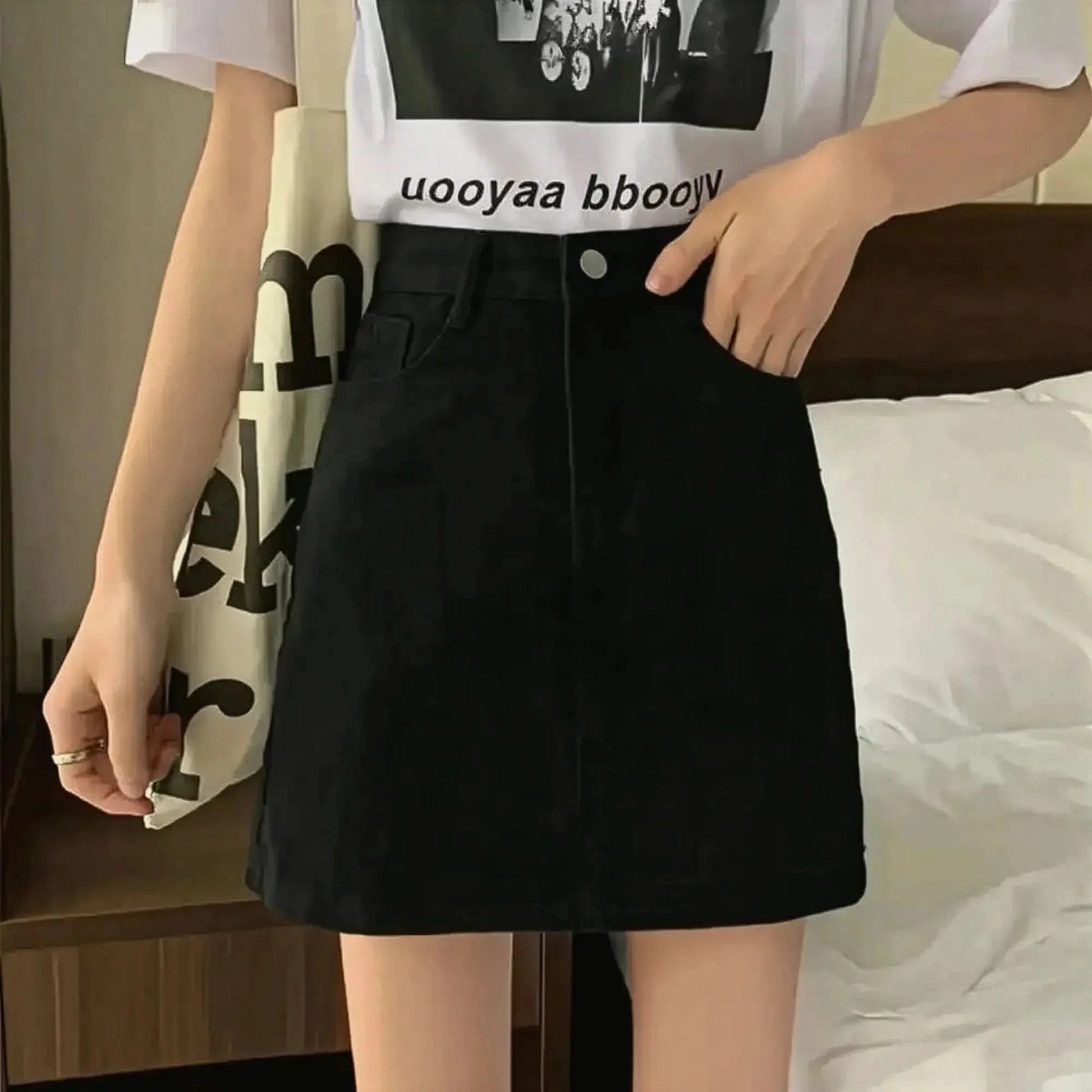 Jupe Courte Denim Cintrée Look Estival - Saylana