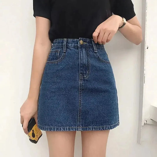 Jupe Courte Denim Cintrée Look Estival-Saylana