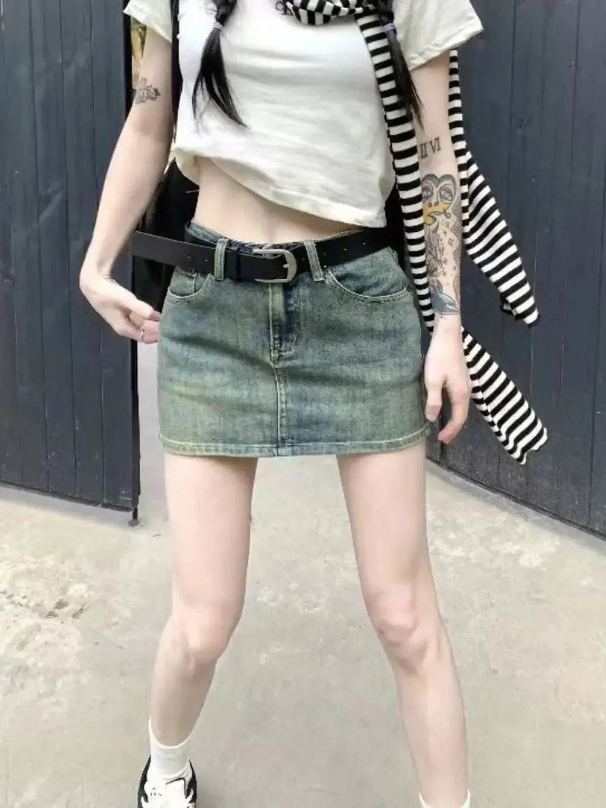 Jupe Courte en Denim Chic-Saylana