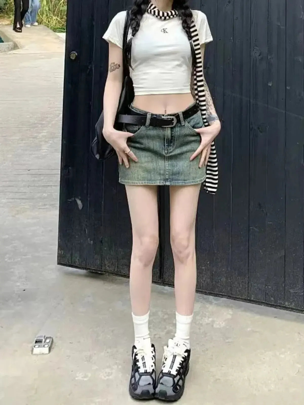 Jupe Courte en Denim Chic-Saylana
