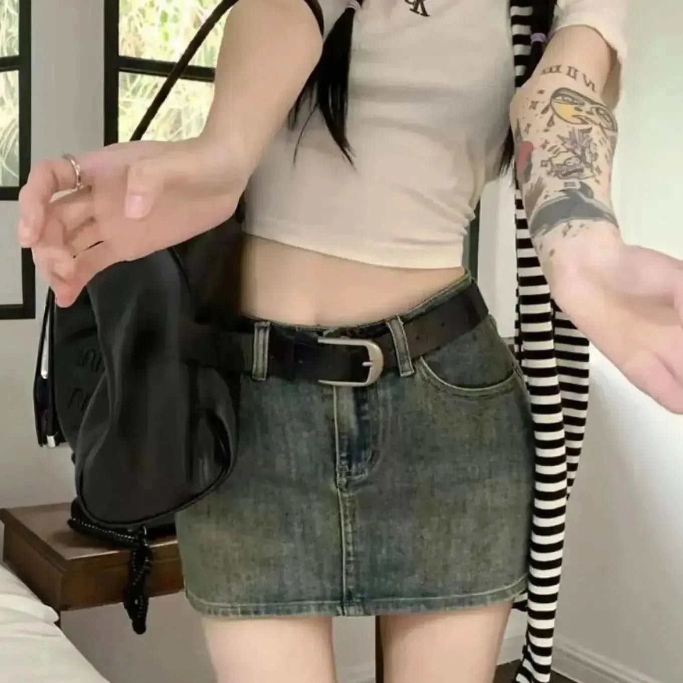 Jupe Courte en Denim Chic - Saylana