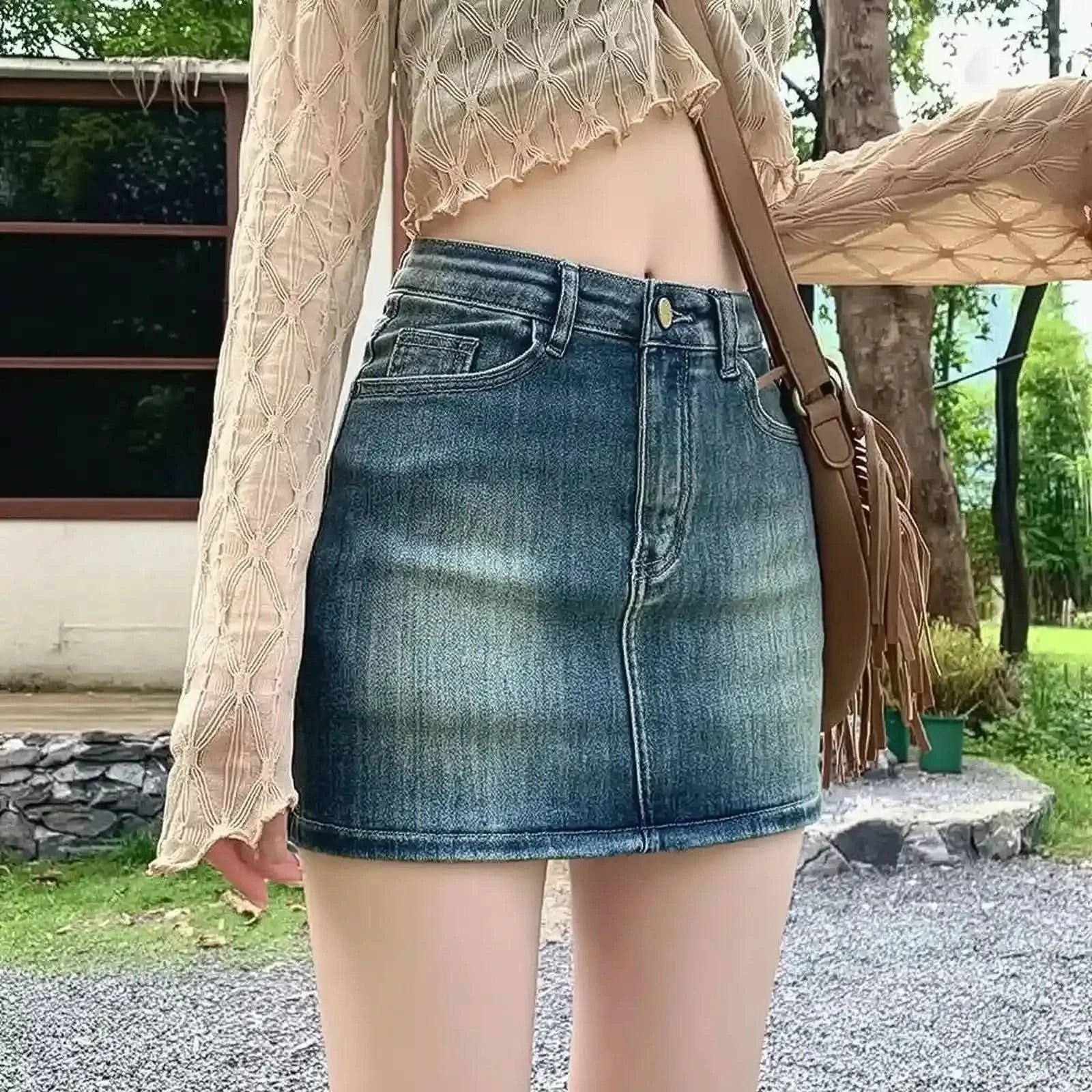 Jupe Courte en Denim Chic - Saylana