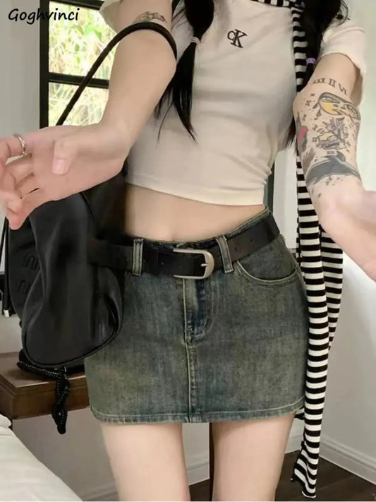 Jupe Courte en Denim Chic-Saylana