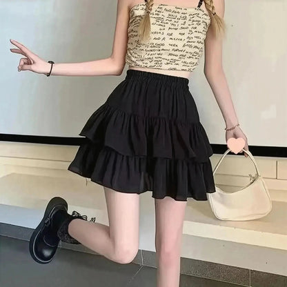 Jupe Plissée Blanche Taille Élastique - Saylana