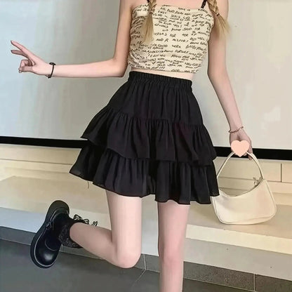 Jupe Plissée Blanche Taille Élastique - Saylana