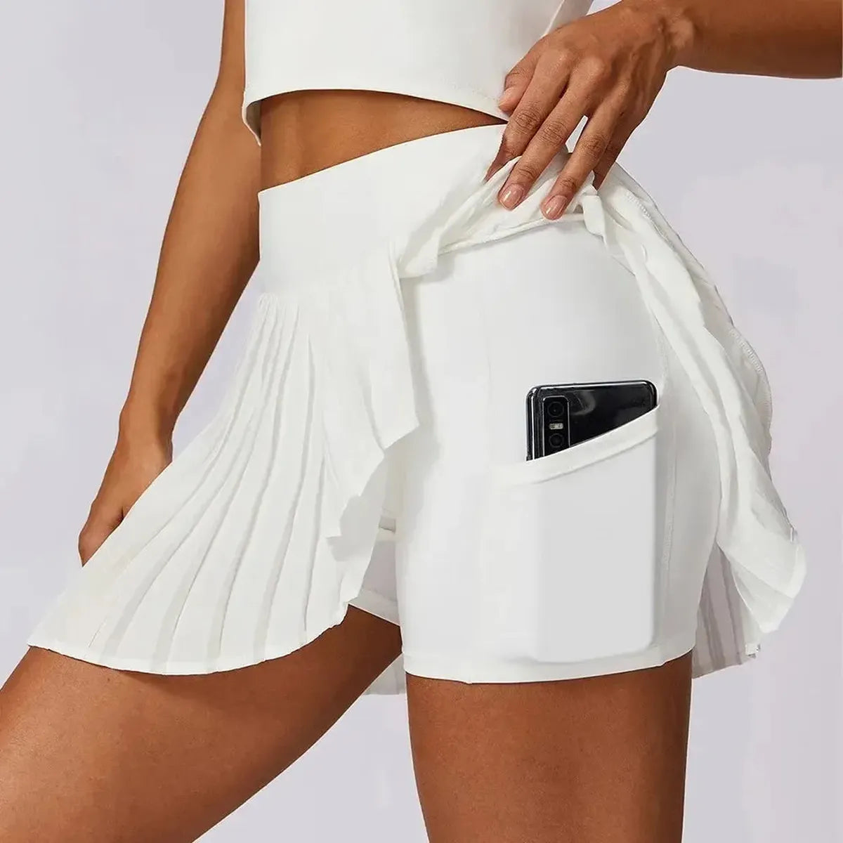 Jupe Plissée Sport Taille Haute-Saylana