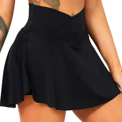 Jupe Plissée Taille Haute avec Poches-Saylana