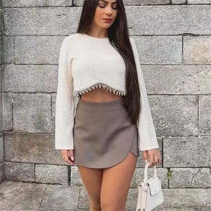 Jupe-Short Asymétrique Taille Haute-Saylana