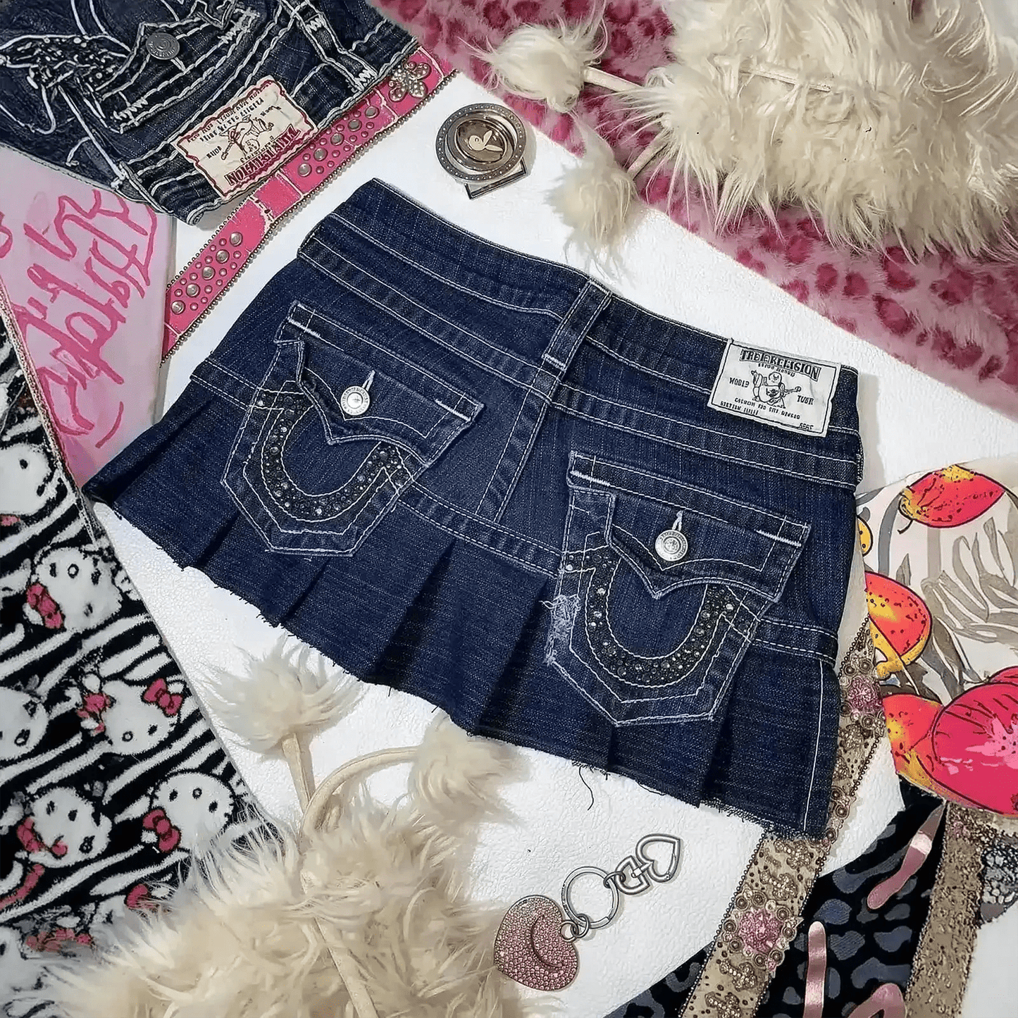 Jupe Y2K à Fermeture & Lettres - Saylana