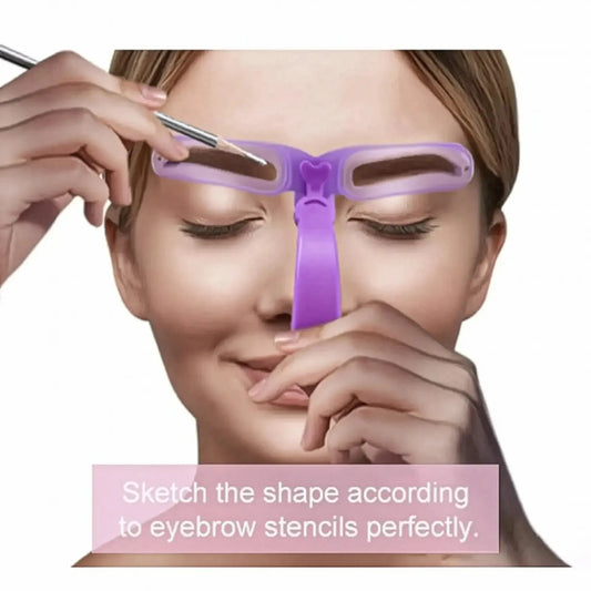 Kit 8-en-1 Pochoirs Sourcils Réutilisables - Saylana