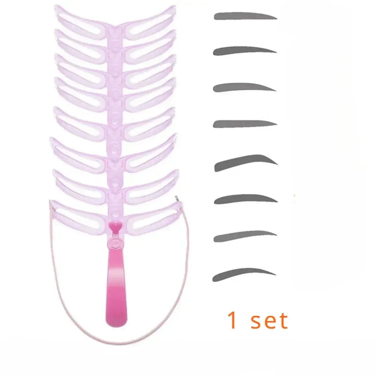 Kit 8-en-1 Pochoirs Sourcils Réutilisables-Saylana