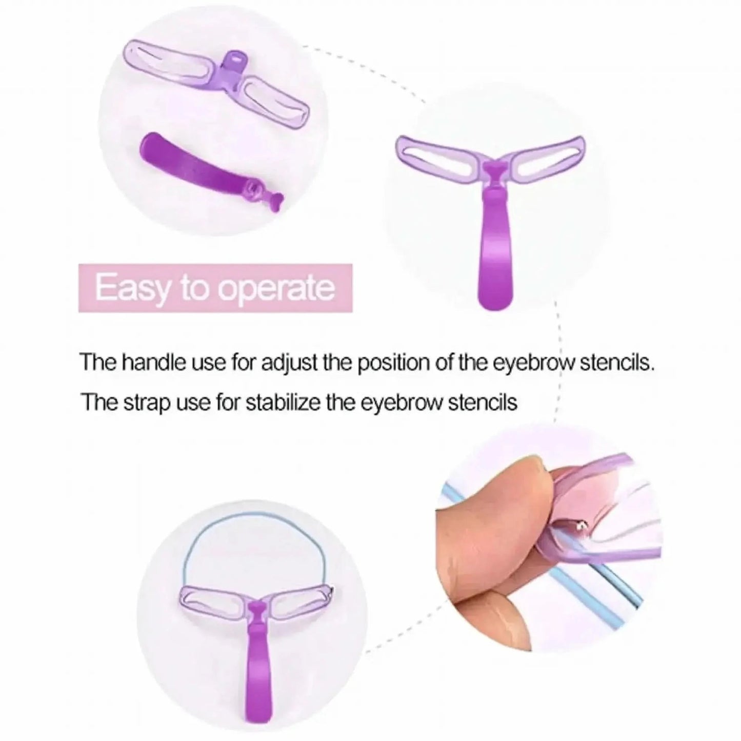 Kit 8 - en - 1 Pochoirs Sourcils Réutilisables - Saylana