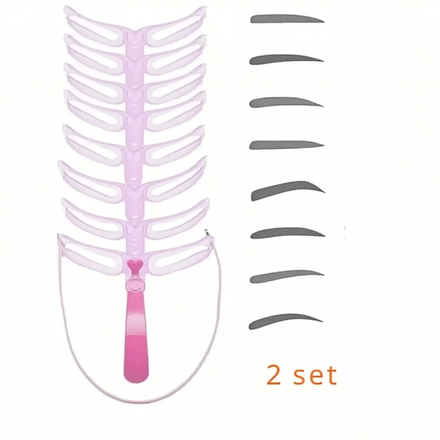 Kit 8 - en - 1 Pochoirs Sourcils Réutilisables - Saylana