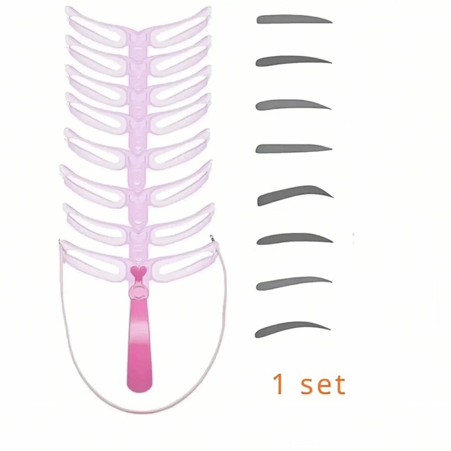Kit 8 - en - 1 Pochoirs Sourcils Réutilisables - Saylana