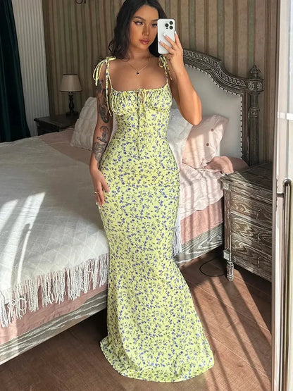 Lace-Up Bodycon Été Chic-Saylana
