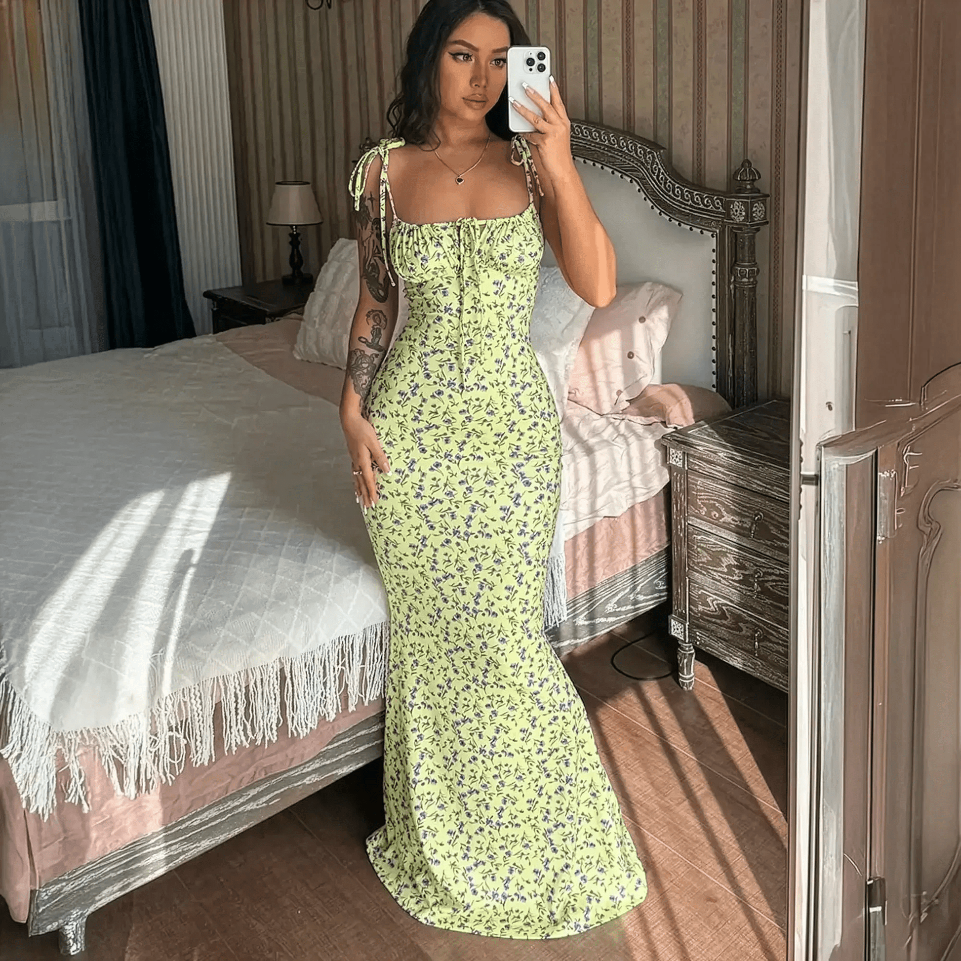 Lace - Up Bodycon Été Chic - Saylana