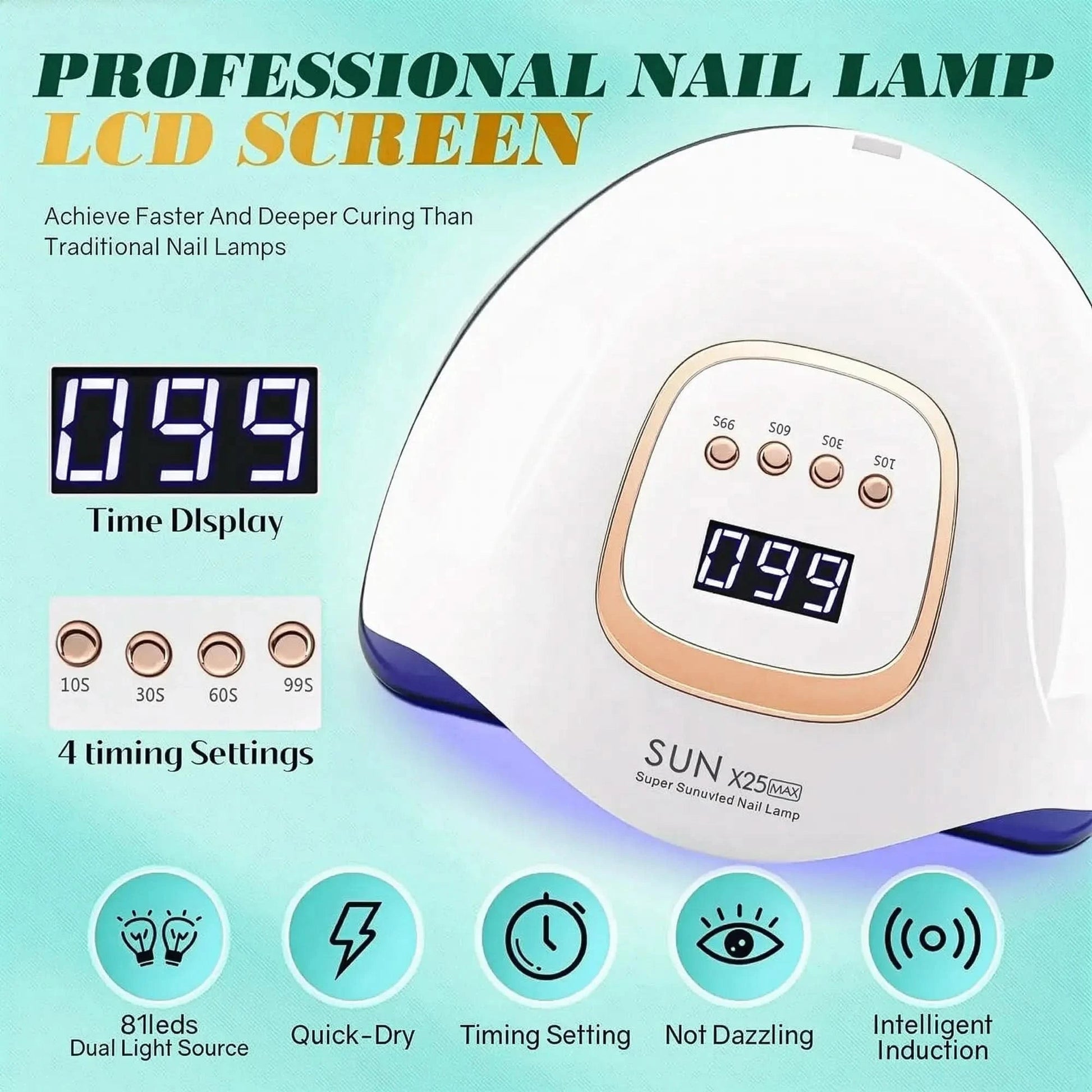 Lampe UV Ongles 380W Écran LCD - Saylana