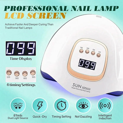 Lampe UV Ongles 380W Écran LCD - Saylana