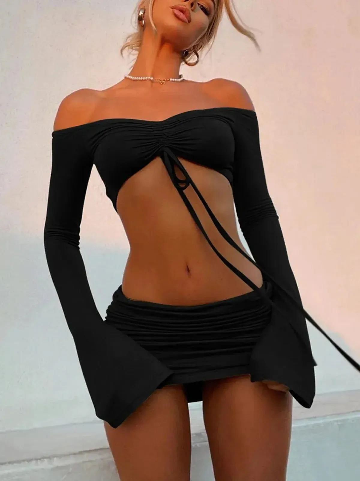 Look Bodycon Party 2 Pièces Ajusté-Saylana
