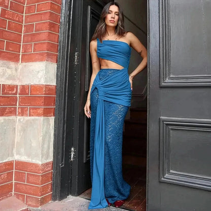 Look Club Élancé - Crop Top & Jupe Slit - Saylana