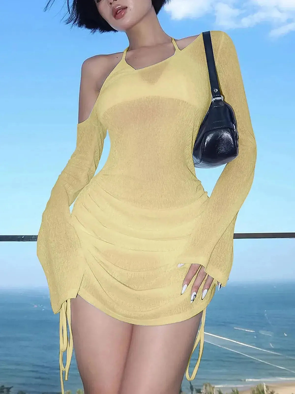 Look Club Sexy : Fronces & Lien Réglable-Saylana