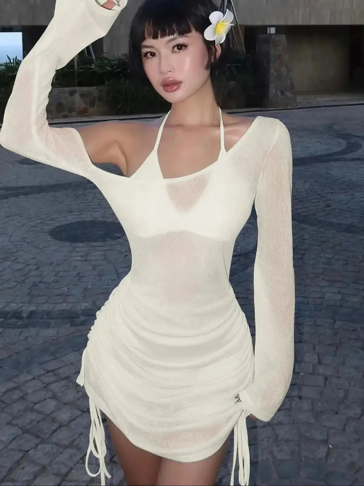 Look Club Sexy : Fronces & Lien Réglable-Saylana