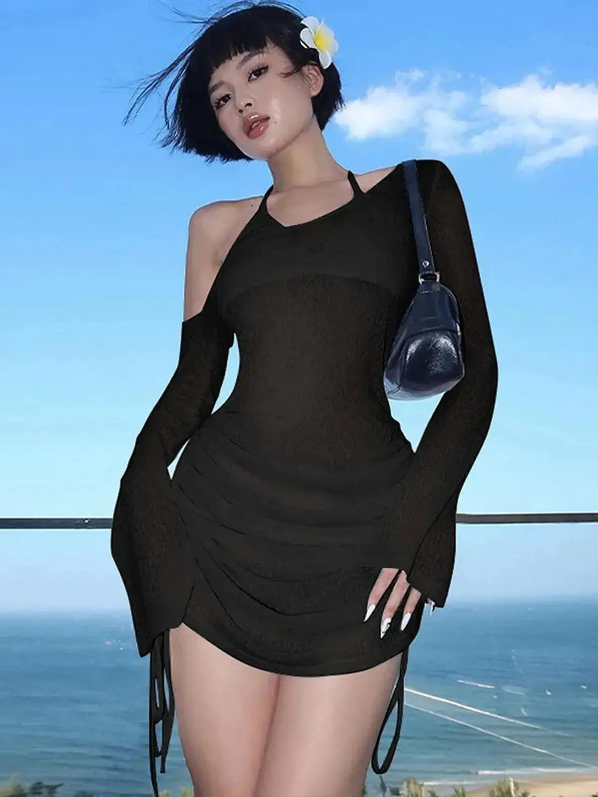 Look Club Sexy : Fronces & Lien Réglable-Saylana