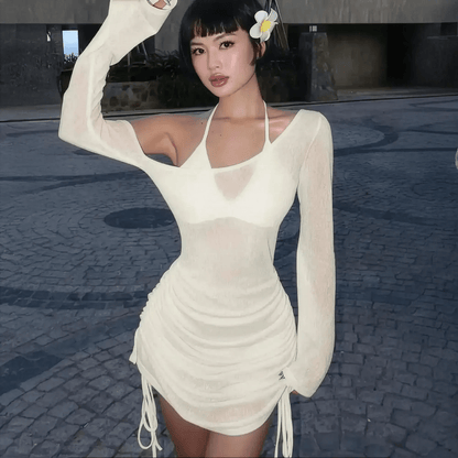 Look Club Sexy - Fronces & Lien Réglable - Saylana