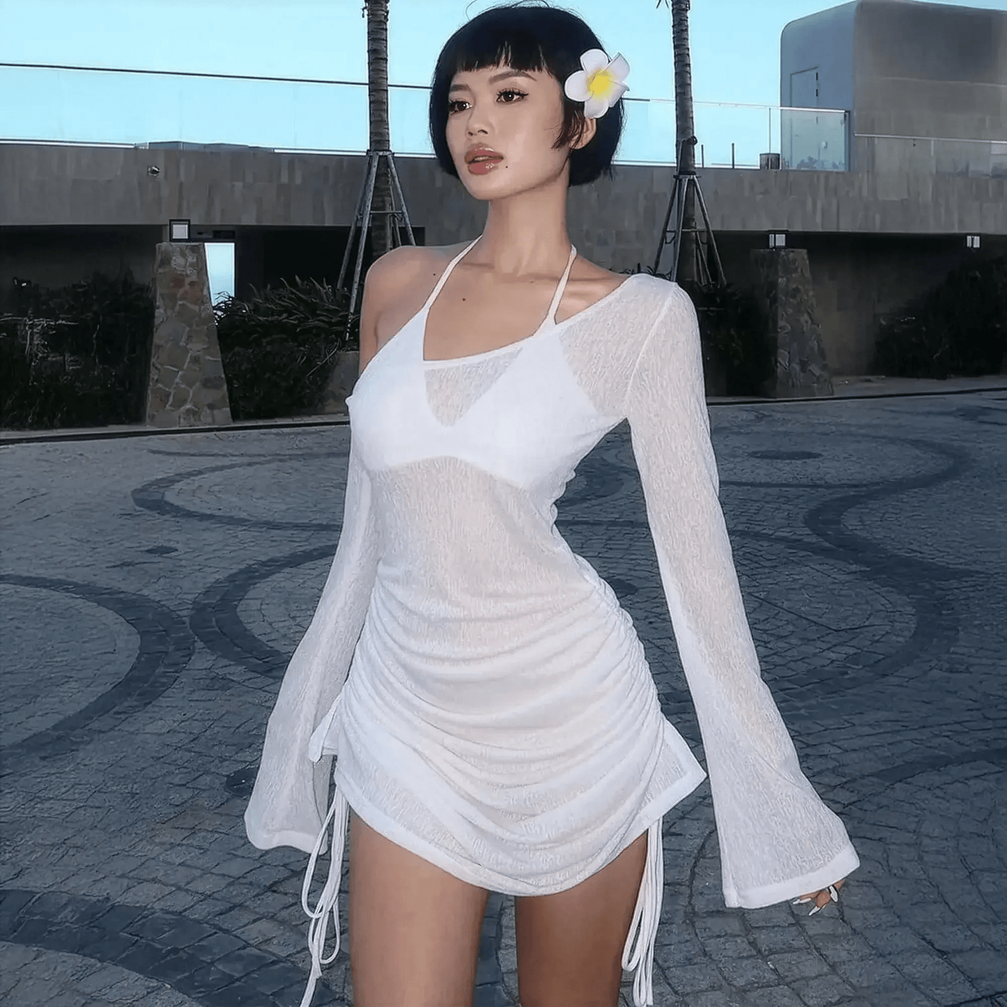 Look Club Sexy - Fronces & Lien Réglable - Saylana