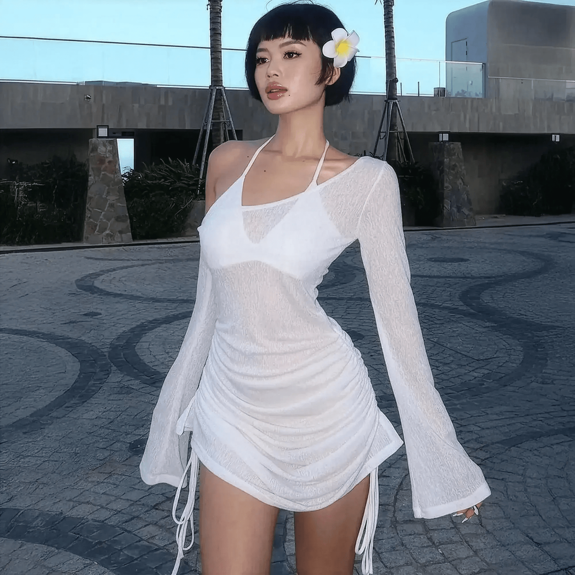 Look Club Sexy - Fronces & Lien Réglable - Saylana