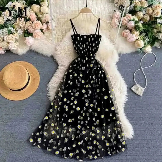 Look Été Vacances - Bretelles & Motif Marguerites - Saylana