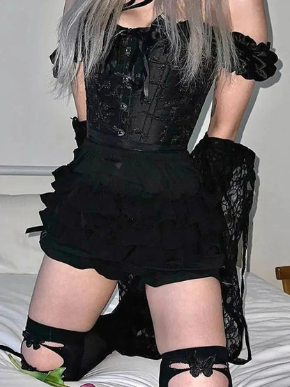 Look fairycore grunge taille haute affirmé-Saylana