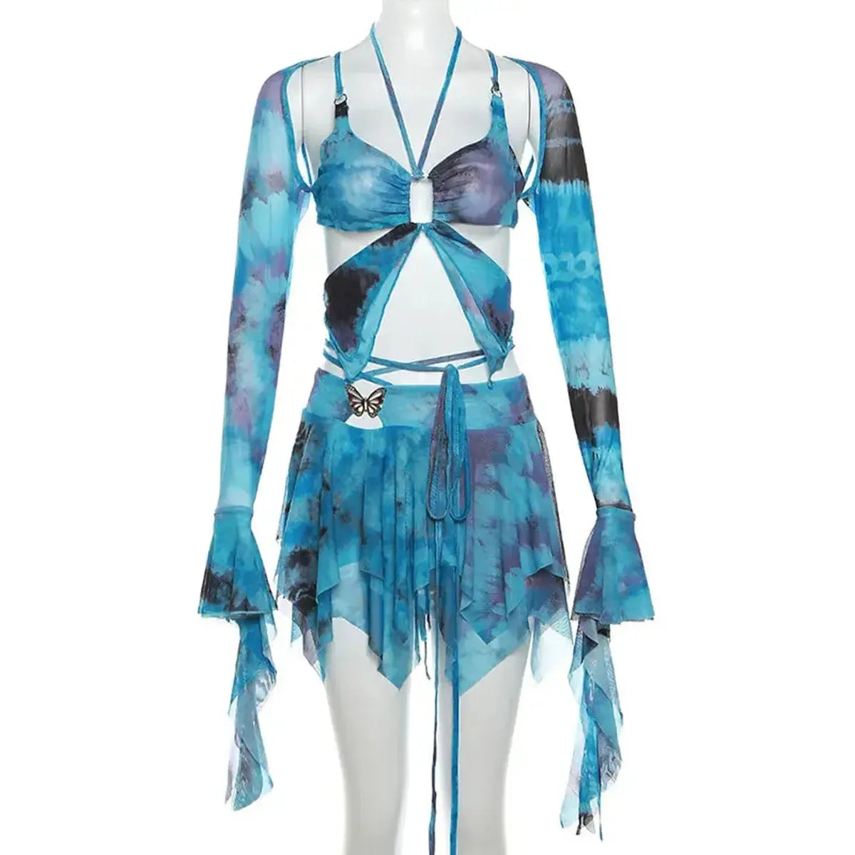 Look Festival : Crop Dos Nu & Mini Jupe-Saylana