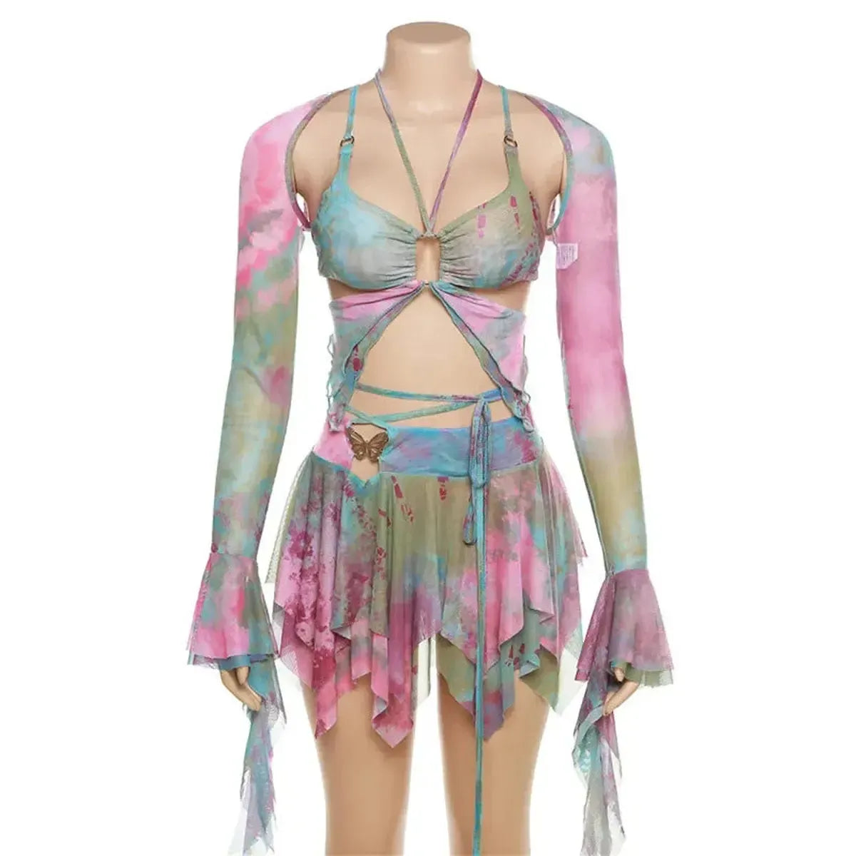 Look Festival : Crop Dos Nu & Mini Jupe-Saylana