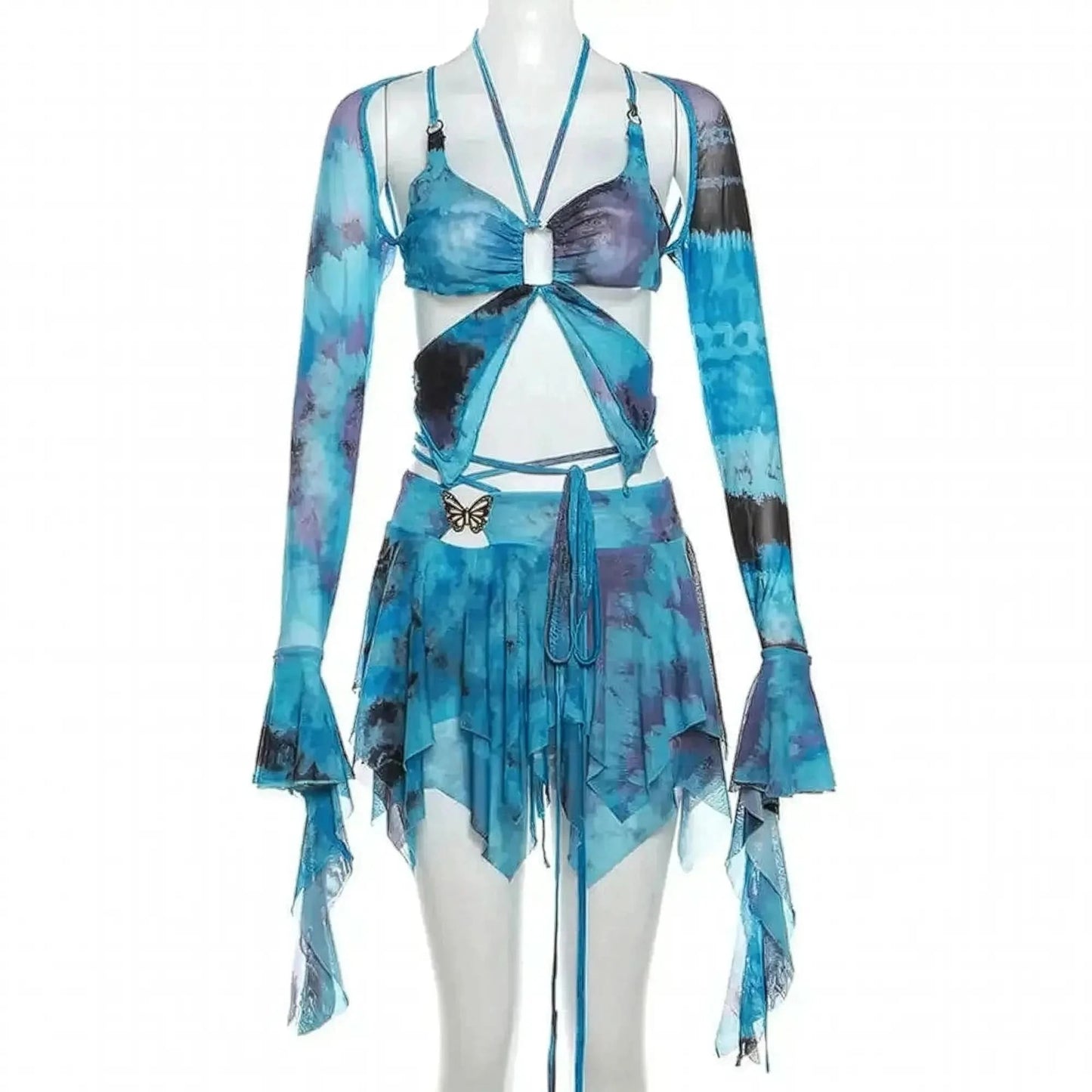 Look Festival - Crop Dos Nu & Mini Jupe - Saylana