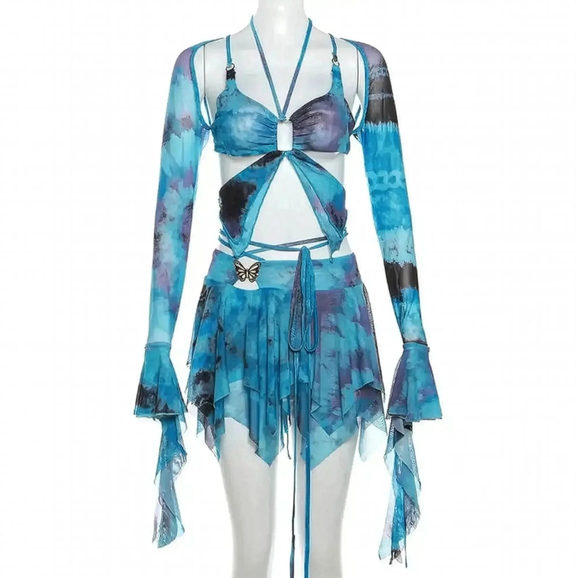 Look Festival - Crop Dos Nu & Mini Jupe - Saylana