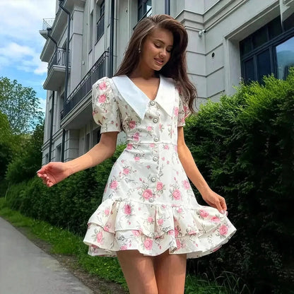 Look Vacances : Taille Haute & Boutons Perle - Saylana