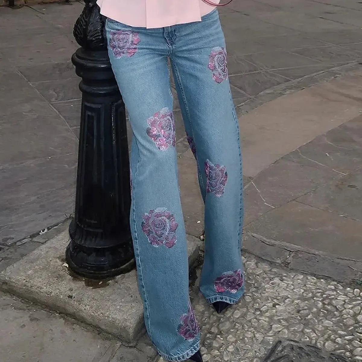 Loose à strass floraux-Saylana