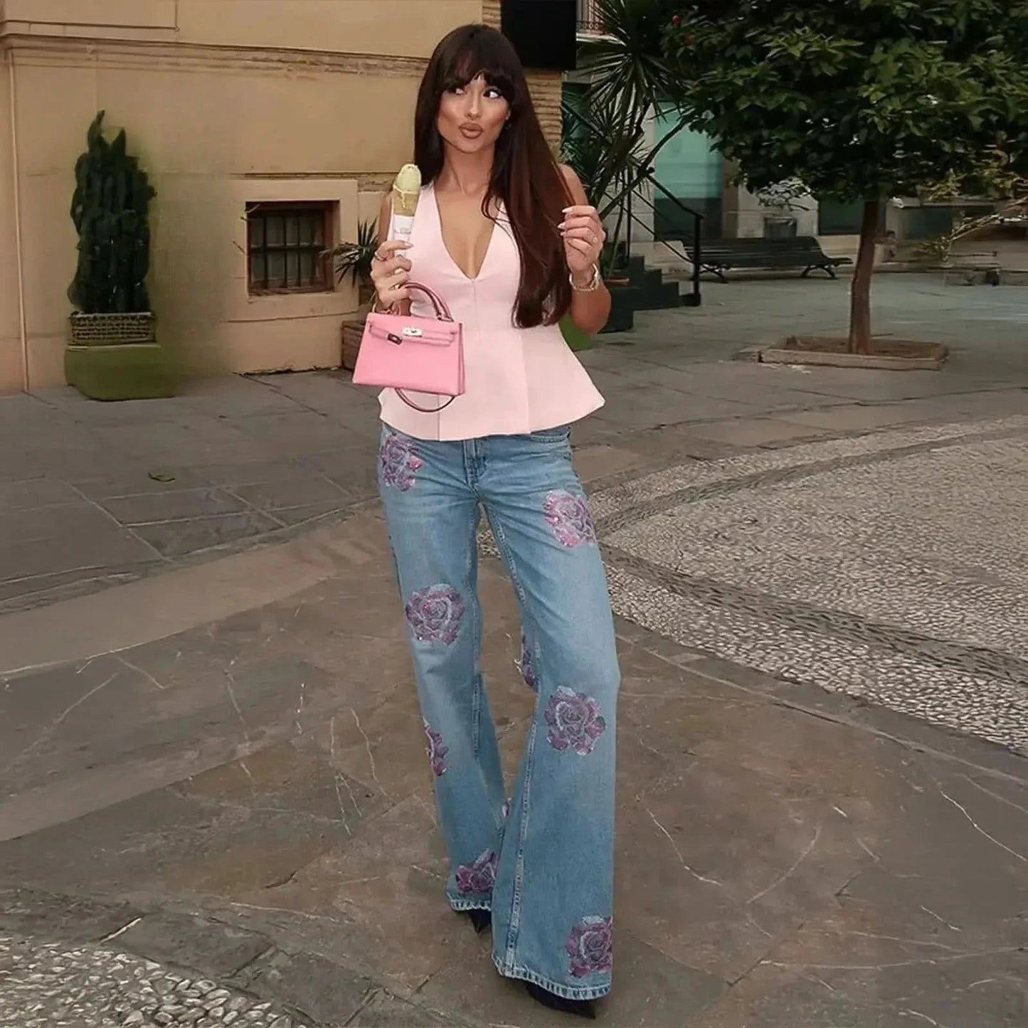 Loose à strass floraux - Saylana