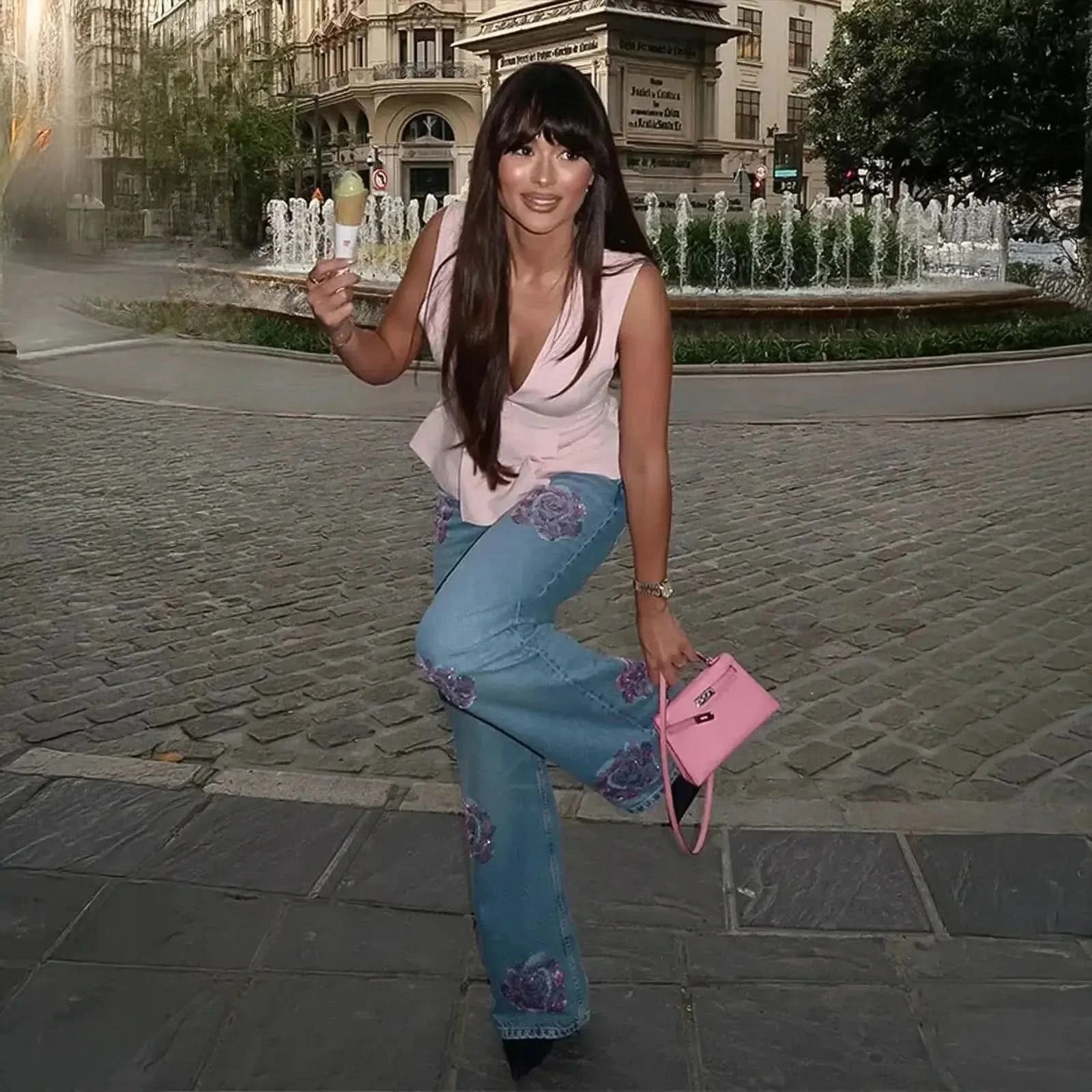 Loose à strass floraux - Saylana