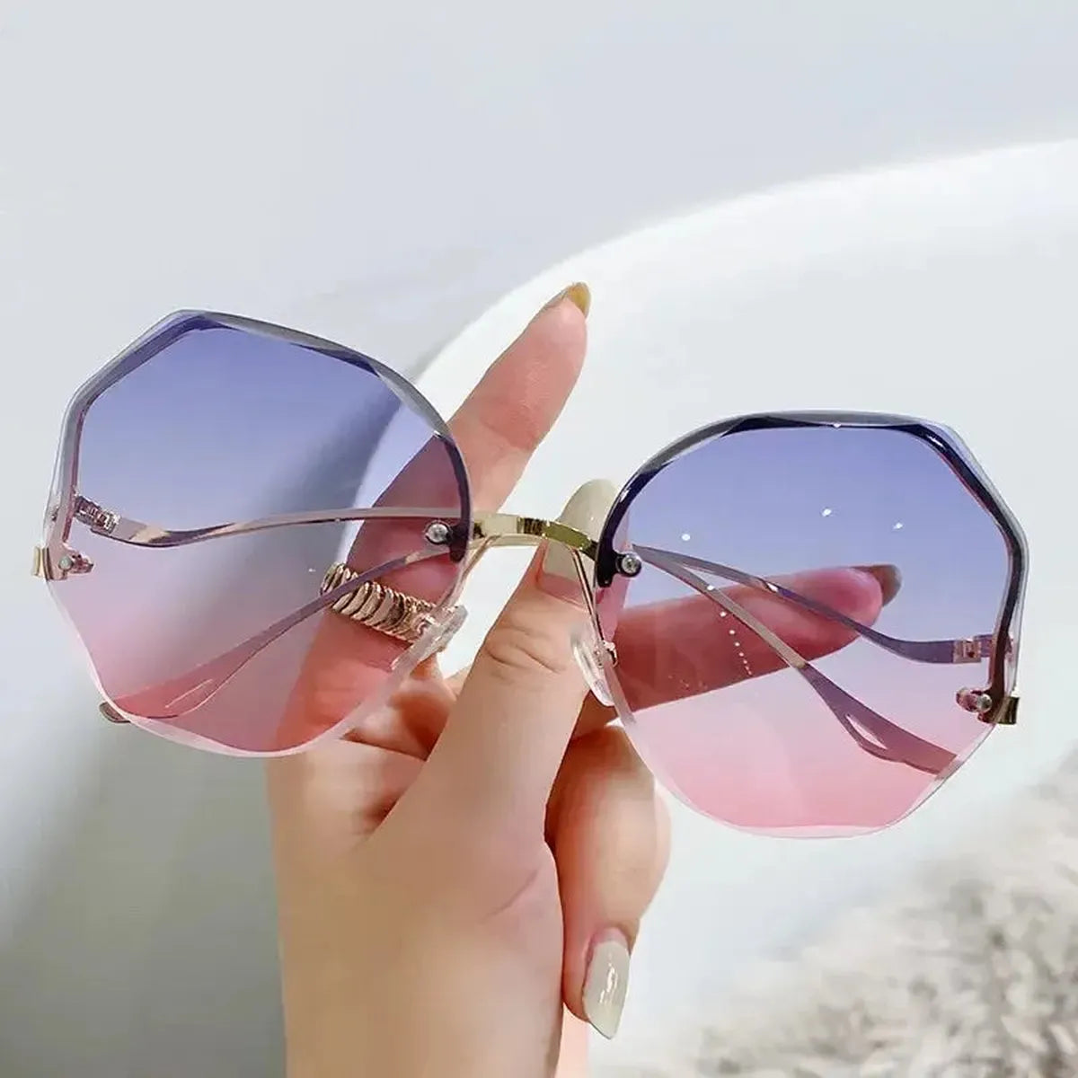 Lunettes Carrées Métal Oversize-Saylana