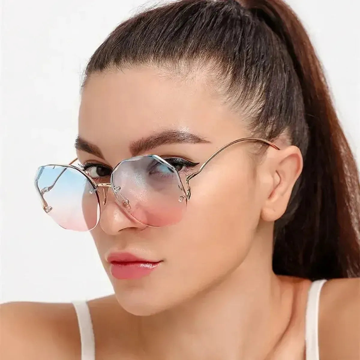 Lunettes Carrées Métal Oversize-Saylana