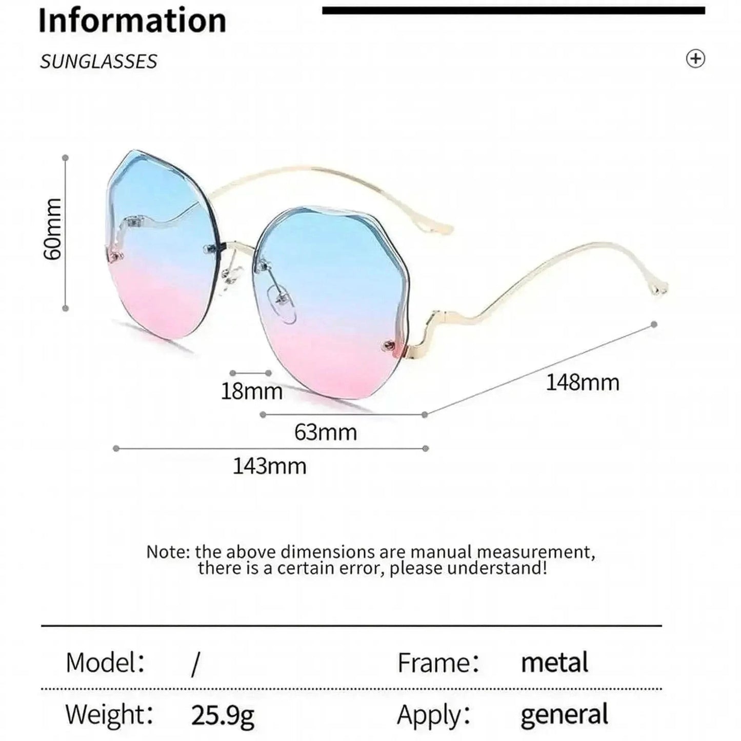 Lunettes Carrées Métal Oversize - Saylana
