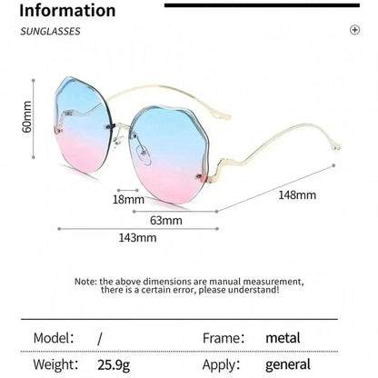 Lunettes Carrées Métal Oversize - Saylana