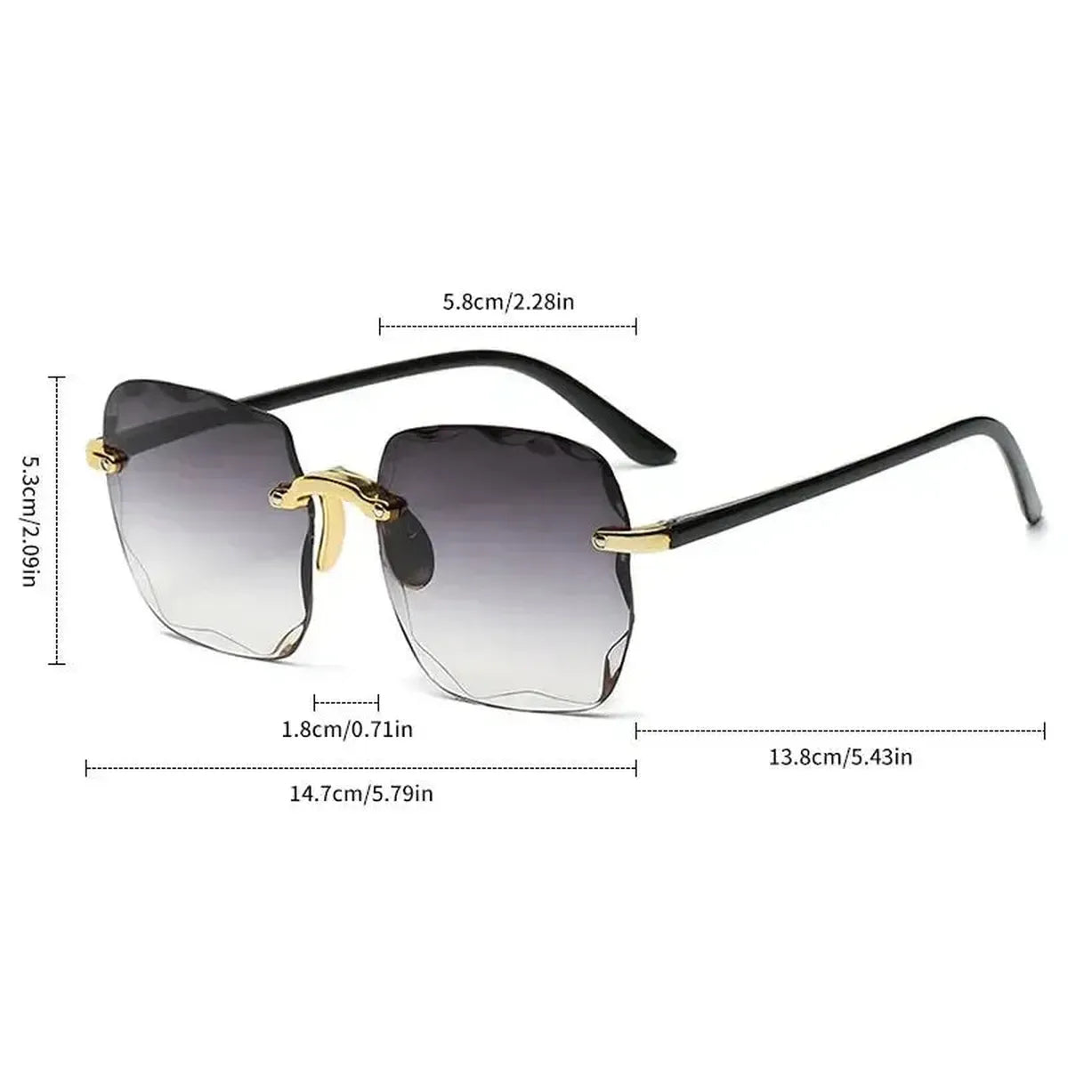 Lunettes Carrées Sans Monture-Saylana
