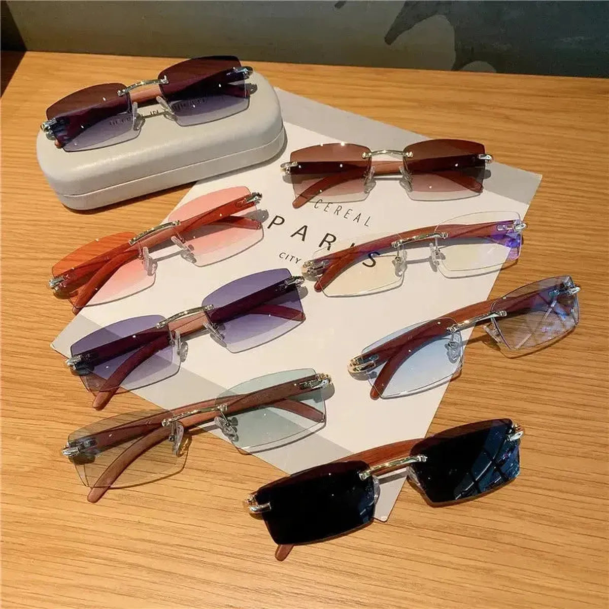 Lunettes Design Effet Bois Luxe-Saylana