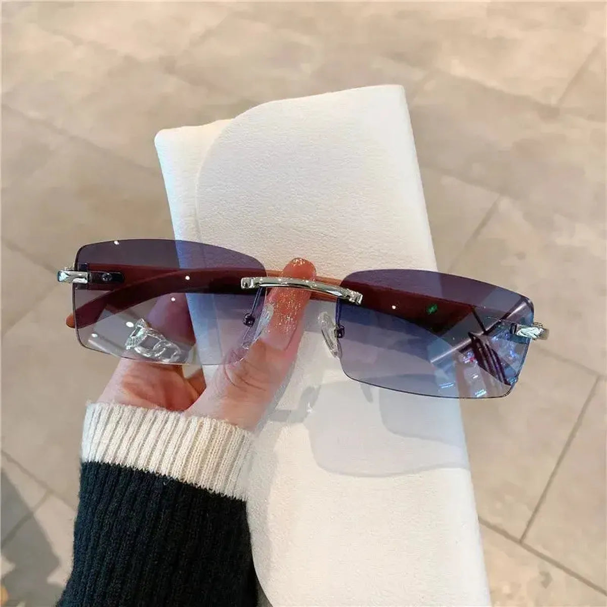 Lunettes Design Effet Bois Luxe-Saylana