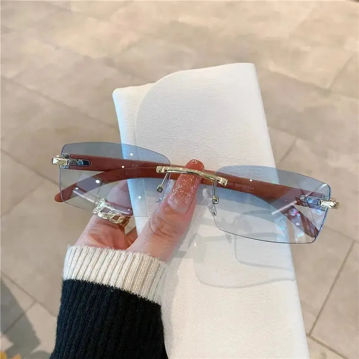 Lunettes Design Effet Bois Luxe-Saylana