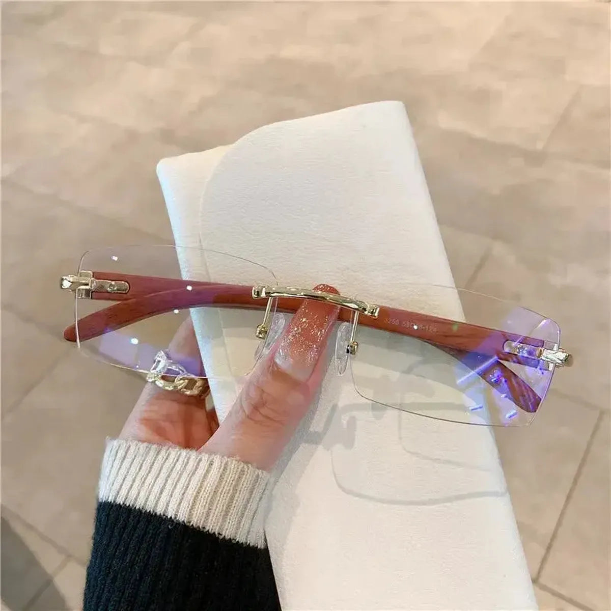 Lunettes Design Effet Bois Luxe-Saylana