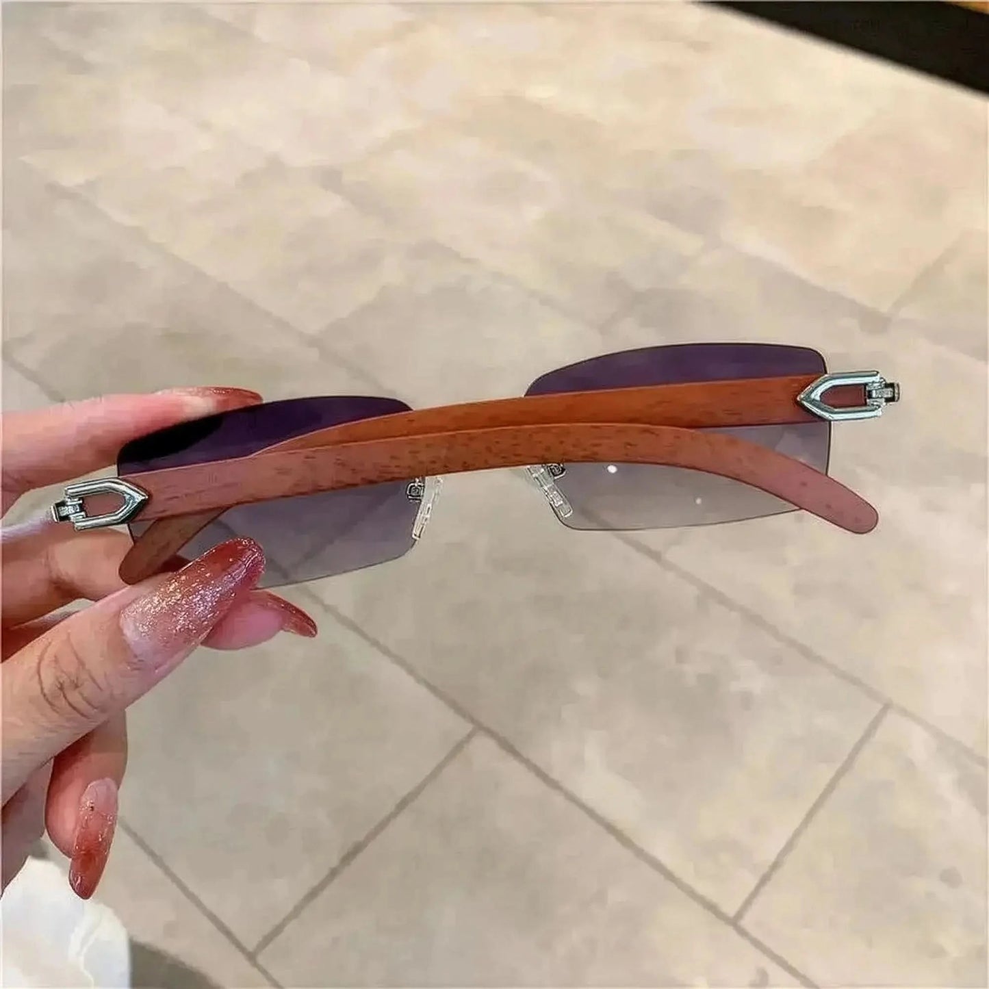 Lunettes Design Effet Bois Luxe - Saylana